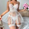 European & American Sexy Mesh Lace Suspender Lingerie Set