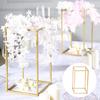 Flower Display Stand Gold Tall Floor Vase Plant Shelf Detachable Metal Flower Floor Holder Plant Stand for Home Party