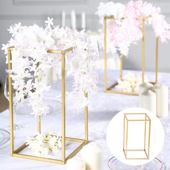 Flower Display Stand Gold Tall Floor Vase Plant Shelf Detachable Metal Flower Floor Holder Plant Stand for Home Party