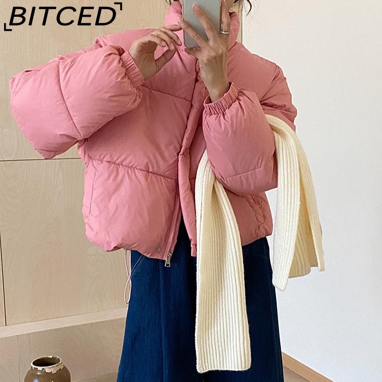 BITCED Осеннее женское городское повседневное пуховое пальто, хлопковая куртка, модная элегантная верхняя одежда