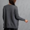 Женский осенне-зимний базовый однотонный свободный кардиган-свитер-пальто