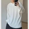 2024 Men's V-Neck Pleated Drape Long Sleeve Loose Fit Casual Sports Fitness Shirt