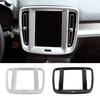 For Volvo XC40 2019-2024 Interior Center Console Navigation GPS Navigator Frame Trim Decoration ABS Silver Sticker Cover