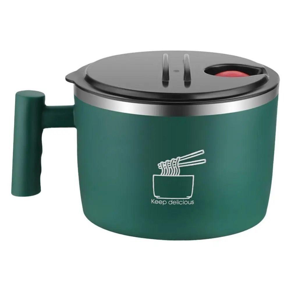 Stainless Steel Ramen Bowl Draining Instant Noodle Bowl Portable Bento Box