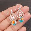 Natural Spiny Oyster Gemstone 925 Sterling Silver Jewelry Dangle Earrings 2.00" EE-32-38