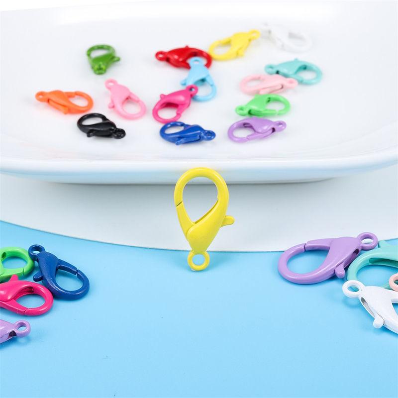 10 шт. красочная застежка-лобстер DIY ювелирные аксессуары ручной работы металлический лак застежка-лобстер оптовая продажа ожерелье браслет соединение застежка