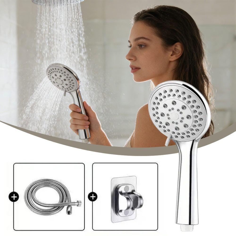 2/3pcs Easy Install Shower Head Set 1.5 Inch Encrypted Hose High-Pressure Shower Head