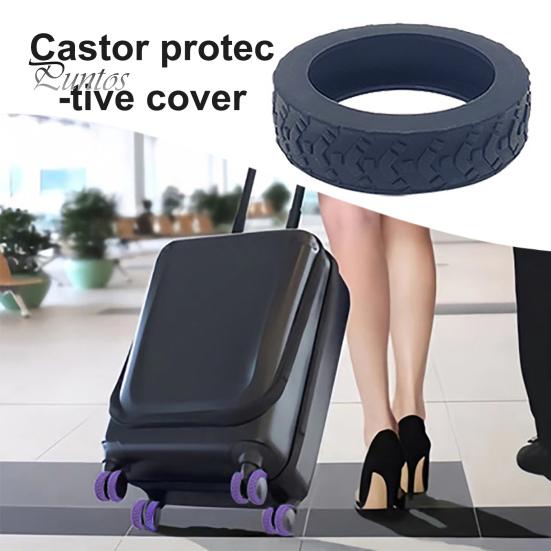 Силиконовые чехлы на колеса багажа, немые защитные чехлы для чемоданов с защитой от царапин, роликовые рукава для путешествий
