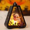 Halloween Decorations, LED Shadow With Haunted House Scenes, Black Triangular Decorative Lights, Suitable For Desks, Walls, And Hanging.