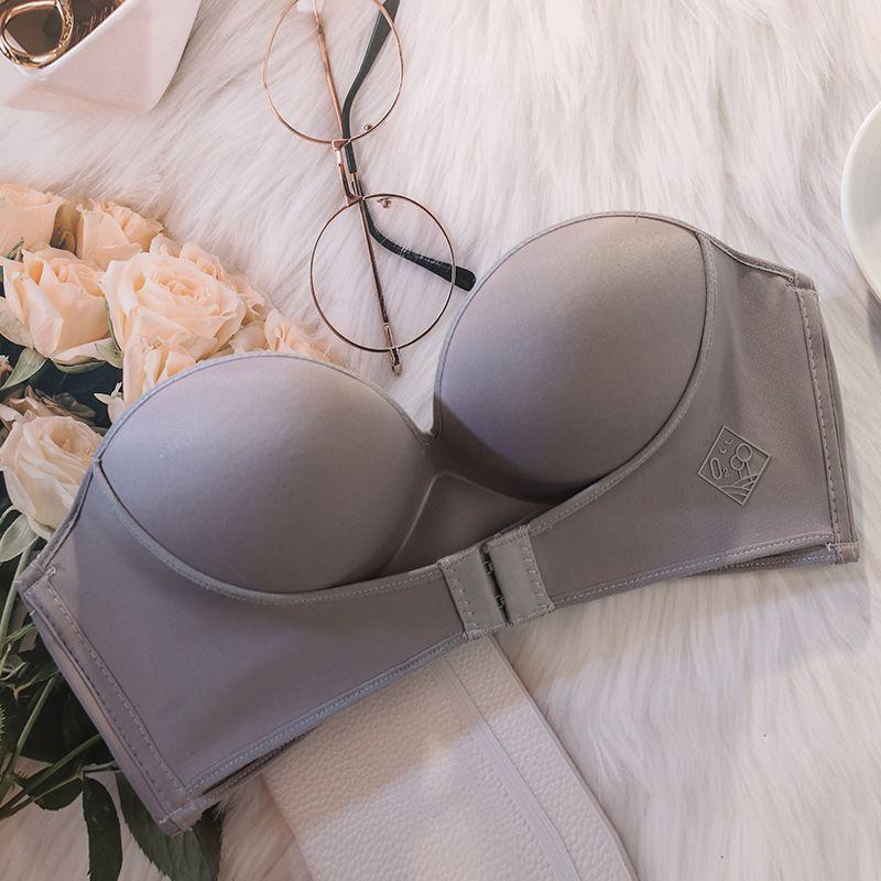 Invisible Underwear Front Closure Bra Ultra Smooth Strapless Seamless Bralette For All Occasions