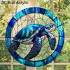 Acrylic Sea Turtle Suncatcher Stained Glass Effect Window Hanging Ornament Turtle Lover Gifts