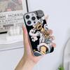 Чехол для телефона N201 One Piece Luffy Gear 5 art для iPhone 16 15 Pro Max 8 Samsung S24 S23 A54 A35 Redmi Note 13 12 Pro с позолоченной рамкой и закаленным стеклом