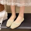 Fashion Women Shoes Flat Elastic Knitting Round Head Mixed Color Soft Sole Breathable Comfortable Fashion Women's Light Casual Shoes