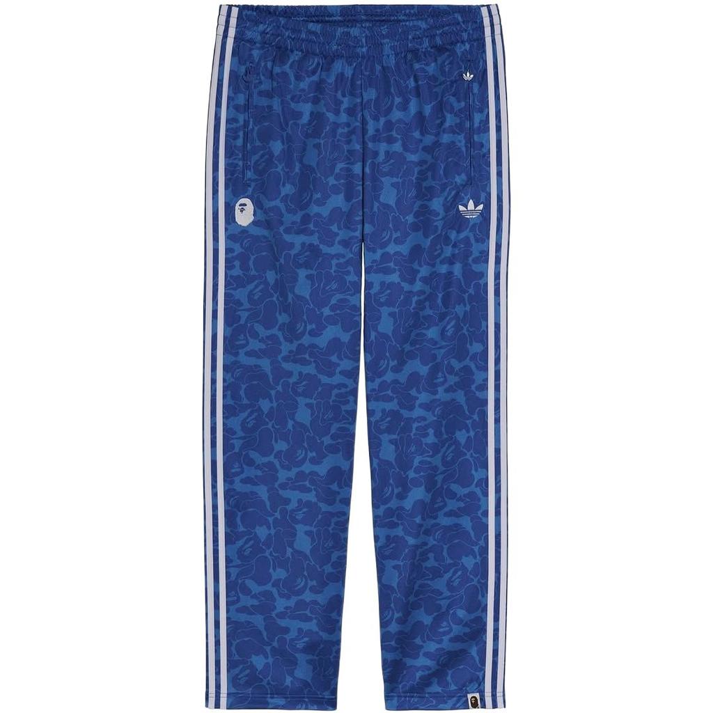 BAPE x adidas Куртка-трек с принтом по всей поверхности Синяя Унисекс Уличная одежда JN7126