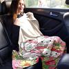1pc Hello Kitty in a Field of Flowers Blanket, Soft Throw for Home Decor, Gift Idea, Suitable for All Seasons, Living Room, Travel, Camping, Car Blank