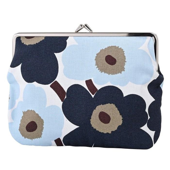Marimekko Pouch Unikko Blueberry, White, Cold Blue 76031