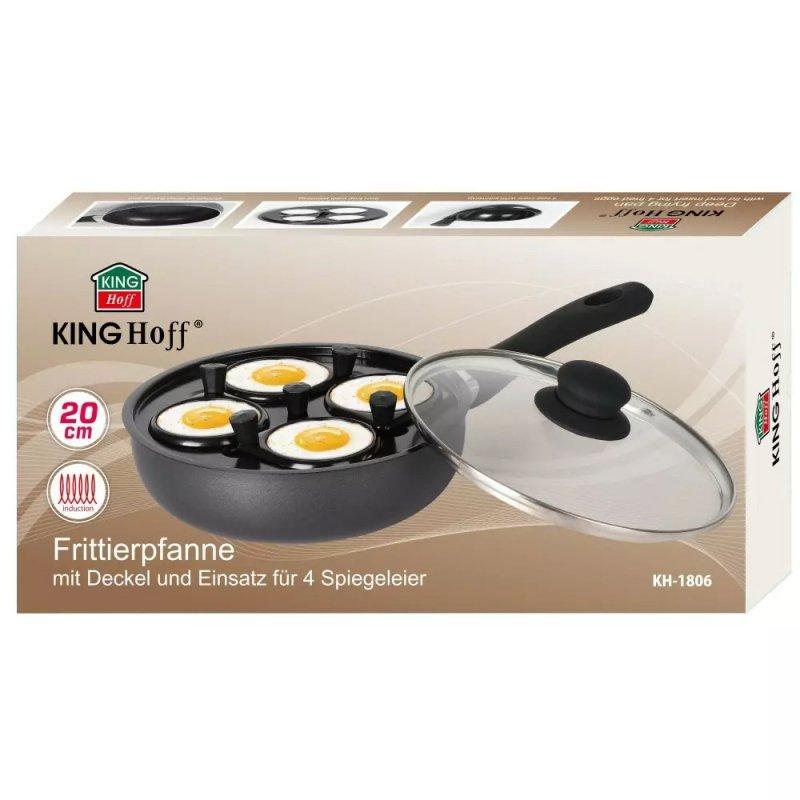 Patelnia 20Cm Z Wkładem Do Jajek Kinghoff Kh-1806