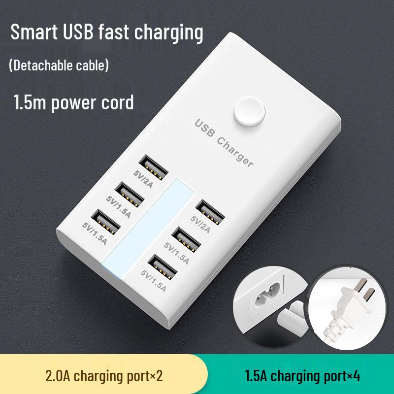 Дорожный удлинитель с несколькими USB-портами и удлинительным шнуром