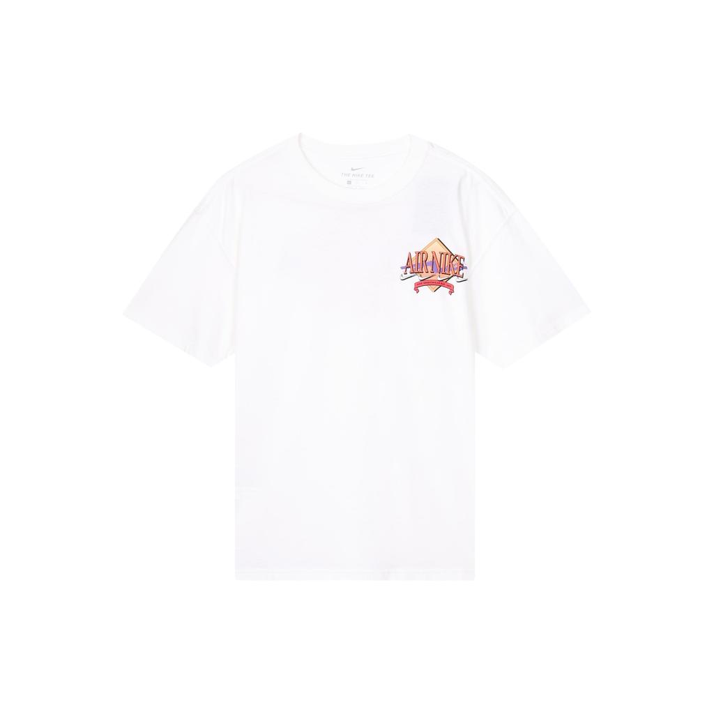 Nike T Shirts Men's White Crew Neck Moderate Straight Fit DD1377-100