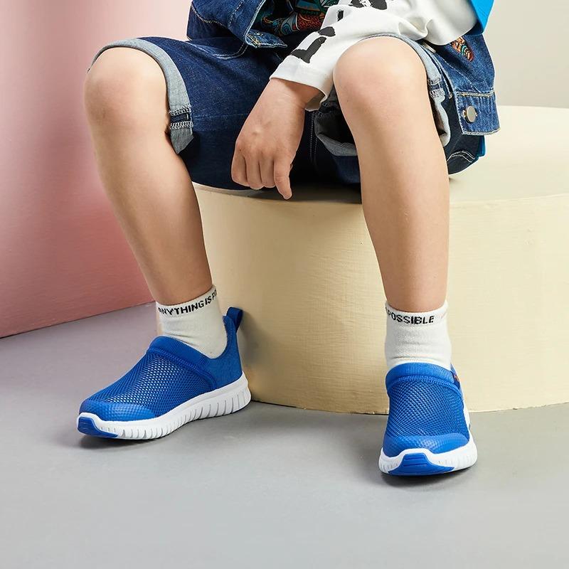 Кроссовки Li Ning Kids Sports Lifestyle Series Slip-On, нескользящие, износостойкие, дышащие, легкие, с низким верхом, детские кроссовки YKNR108-3