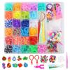 Набор браслетов из 1000 радужных резинок для детей - 25 отделений для DIY красочных плетеных браслетов и развивающая игрушка
