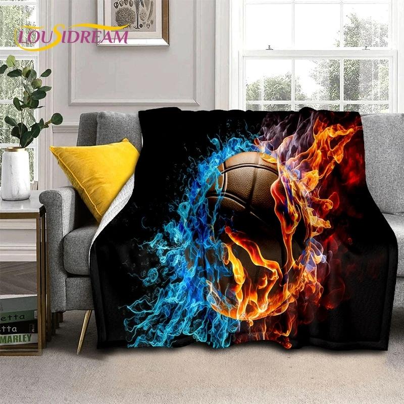 Новейшее мягкое фланелевое одеяло для баскетбольной площадки, для кроватей, спален, диванов, пикников, плед для отдыха на свежем воздухе, подарок