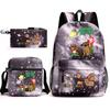 New Kapibara Student School Bag Fashion Popular Backpack Shoulder Bag Pencil Bag Three-piece Set