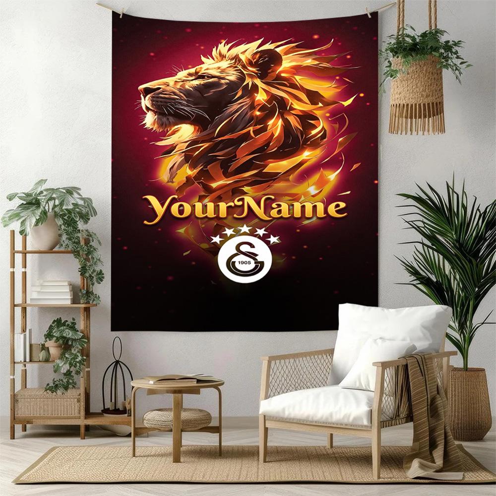 Galatasaray Custom Your Name Wall Decor Tapestry Art For Pet Memorial Birthdaywedding Party Backdrop Family Gift