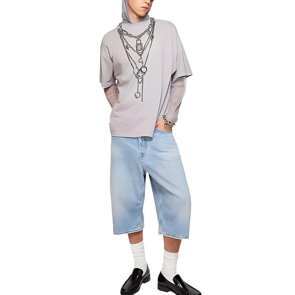Acne Studios Denim Shorts Men's Light Blue BE0162-228