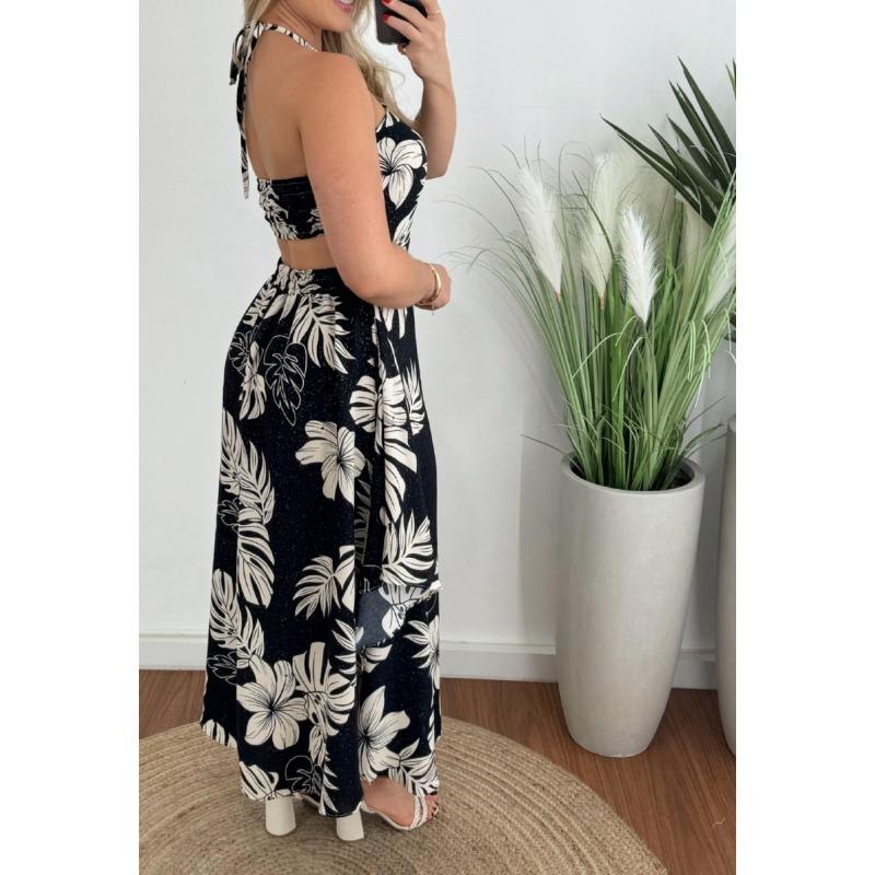 VEZFAA Женская мода лето весна без рукавов свисающий вырез высокая талия повседневные платья