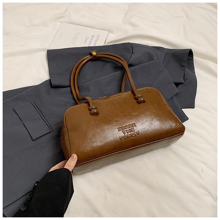 Осень и зима сумка большой вместимости женская 2025 новая корейская ретро деловая сумка под мышку сумка-подушка Бостон сумка на плечо