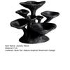 Black Mushroom Jewelry Stand 3D Printed 7-Tier Jewelry Holder Desktop Earring Tree for Rings Necklaces Bracelets Keys Storage Vanity Decor