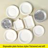 MOLUONA Disposable Round Sugarcane Pulp Plates