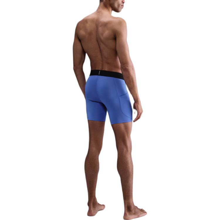 Nike Логотип Спортивные шорты с трехчетвертной длиной Slim Fit Мужские шорты Цвет: Синий Комета FB7958-411