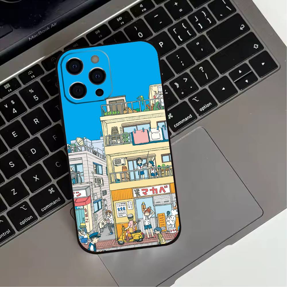 CITY THE ANIMATION Anime  Phone Case For iPhone 17,16,15,14,13,12,11 Plus,Pro Max,XS,Soft Silicone Black Cover