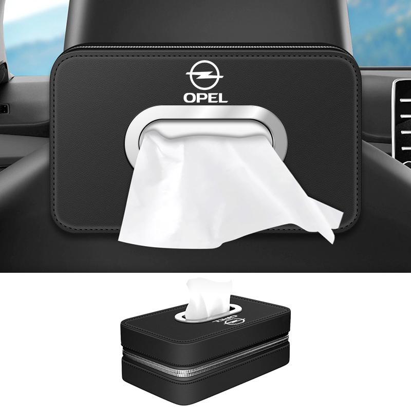 CVB1Car Seatback Tissue Box Paper Towel Bag Napkin Storage Case Accessories For Opel Corsa Astra Insignia Vectra Zafira Meriva Mokka