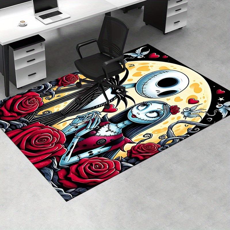Jack Skellington,Sally,Nightmare Before Christmas Office Carpet Soft Polyester Entrance Carpet Washable Non-slip Machine Washable Indoor Car