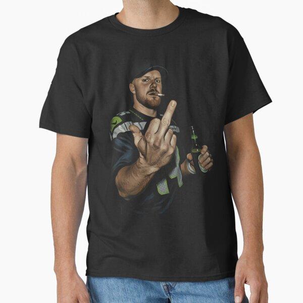 Meme Sam darnold Middle Finge bLACK 90s White Classic T-Shirt