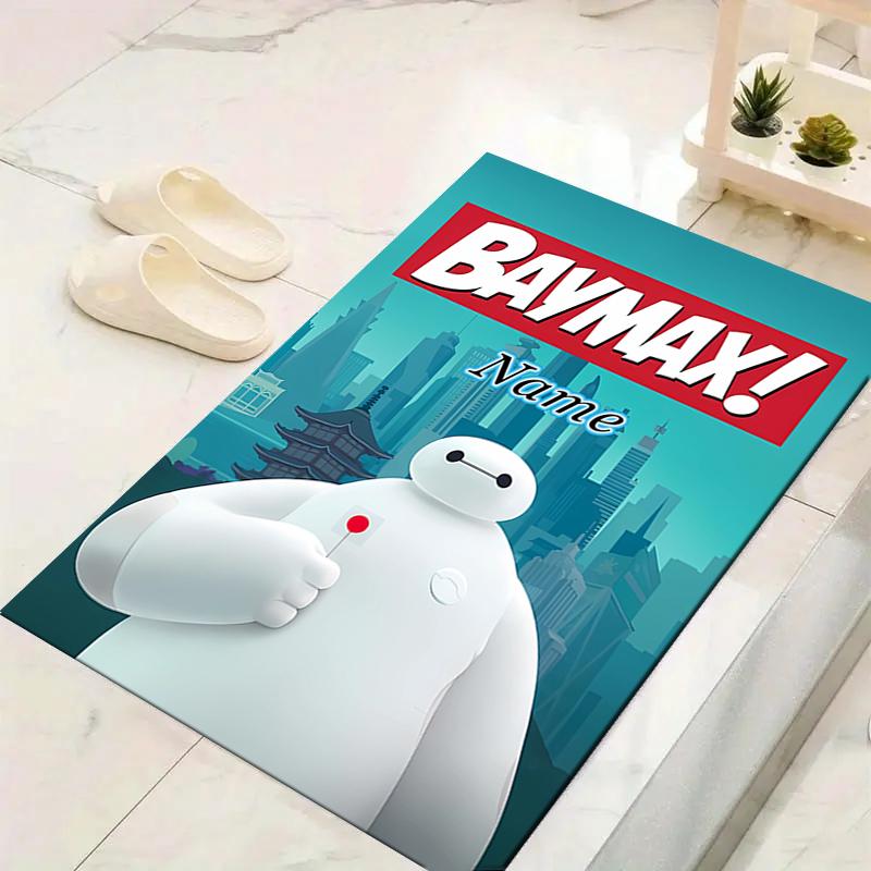 Custom 1Pc Baymax Adventure Cityscape Rug Office Carpet Indoor Outdoor Entrance Doormat Nonslip Soft And Comfortable Living Room D9165
