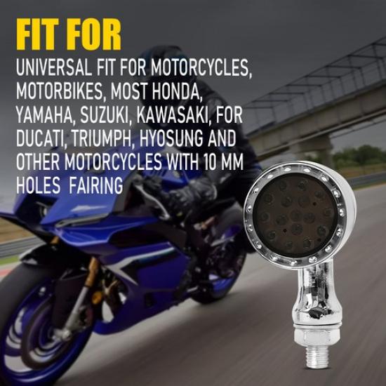 4X Motorcycle Signal Turn LED Blinker Lights For Kawasaki Vulcan VN 900 500 1500