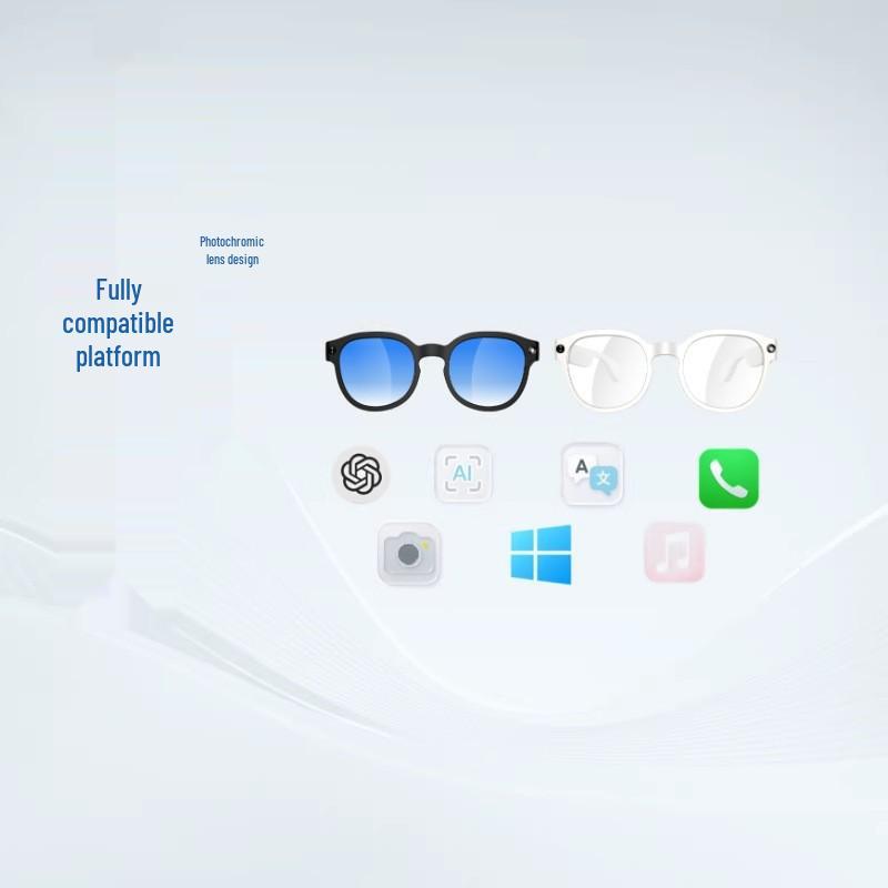 Умные Bluetooth-очки AIMB-S1: 5-мегапиксельная камера, Музыка, Звонки, Видеозапись, ИИ-перевод.
