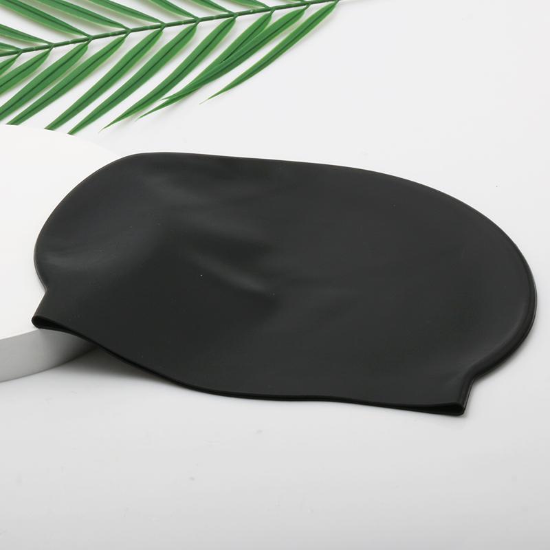 Customize Printing Funny logo Ear protection Silicone Swimming Caps for Men