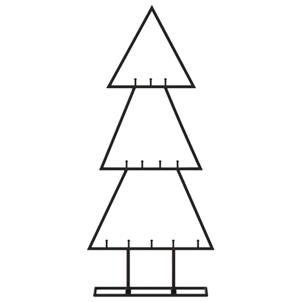 Metal Christmas Tree Decoration Black 60 cm