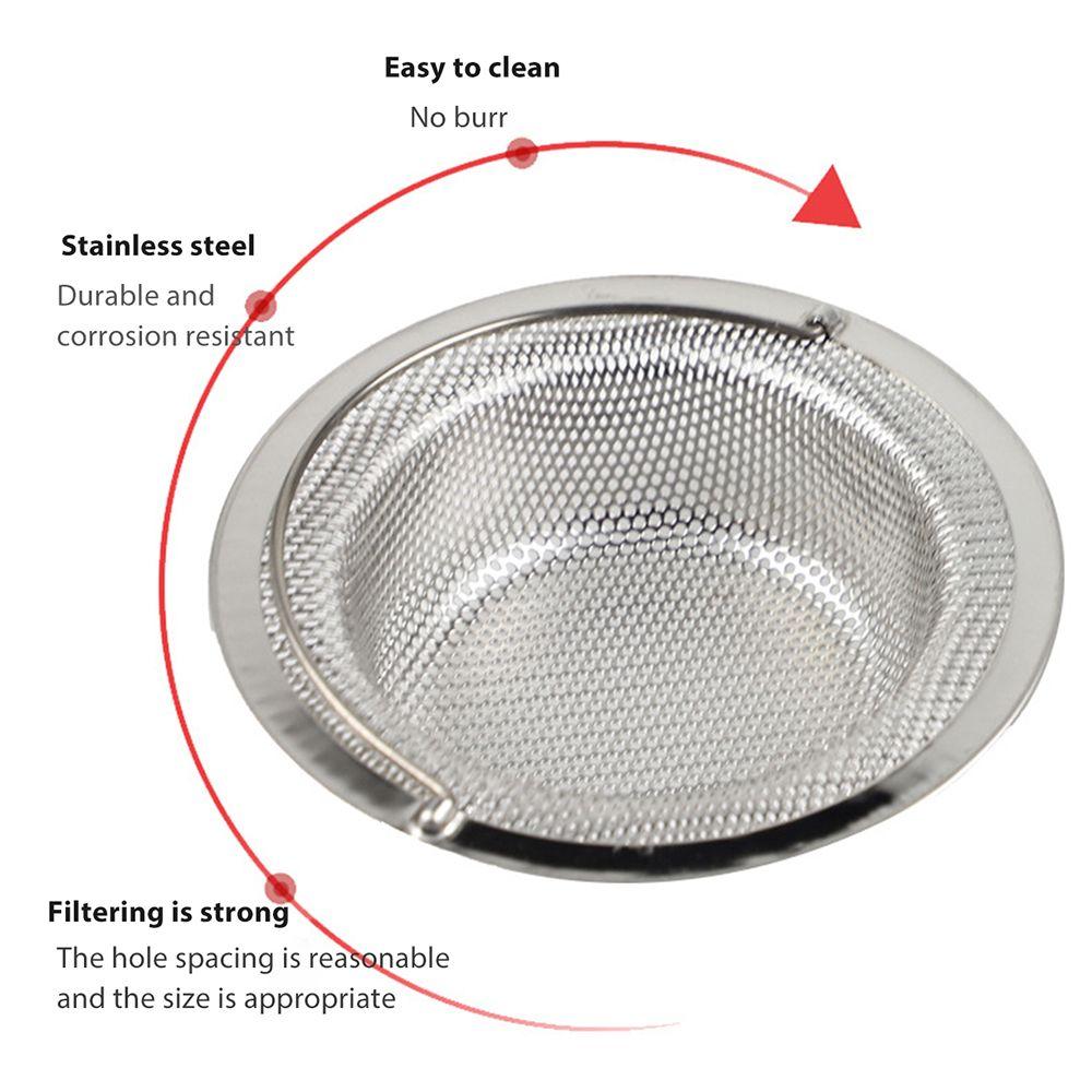 Drainer Stainless Steel Cleaning Mesh Food Hair Stopper Sink Strainer Colander Plug Filter Basket