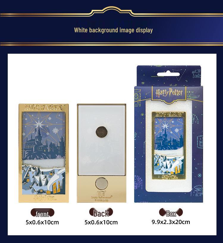 Harry Potter Castle 3D Luminous Quicksand Fridge Magnet - Creative Retro Gift