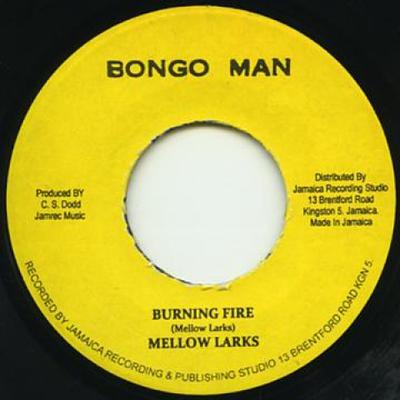 7-дюймовая пластинка MELLOW LARKS - Burning Fire (Оригинальный штамп) DSR9957 Studio One 2014 Ямайский Регги, Ска и Даб