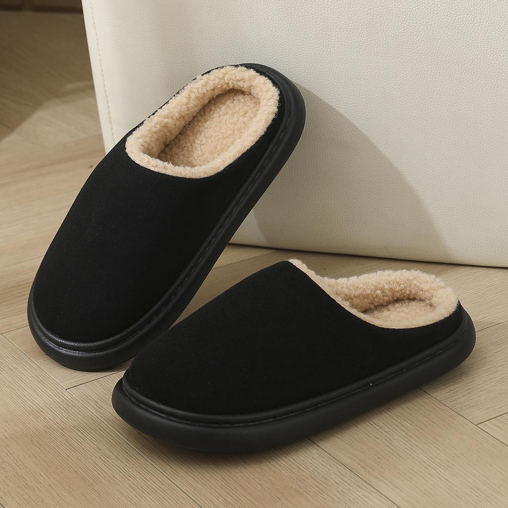 Cotton Slippers for Women, Large Size, Winter Couple, Home Use, Indoor Anti Slip and Warm, Women's Cotton Holder, Men's Thick Sole