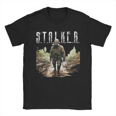 Летняя футболка Stalker Game Stalker 2 Видеоигра Для унисекса Хлопковые футболки Одежда с коротким рукавом