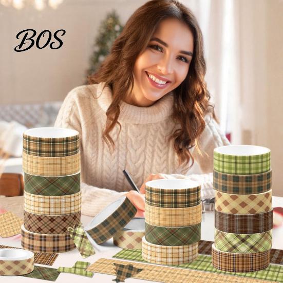Decorative Masking Tape 12PCS Assorted Patterns Washi Tapes, Japanese Paper Tape, 15mm Planner Stickers Wide Wrapping for Scrapbooking Journals