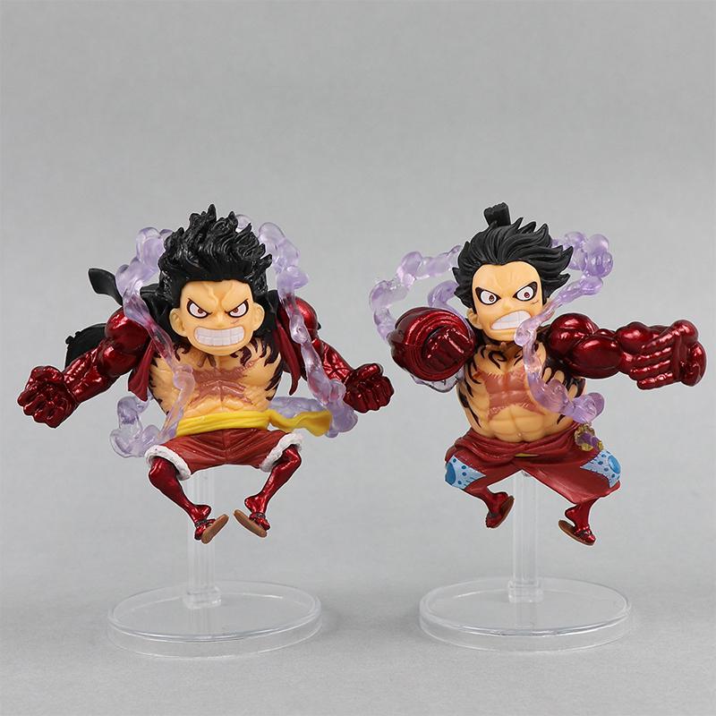 11 см 5 шт./компл. Q-версия Impish Luffy Funny One Piece Gear 4 Luffy аниме-фигурки ПВХ модель игрушки настольное украшение для автомобиля